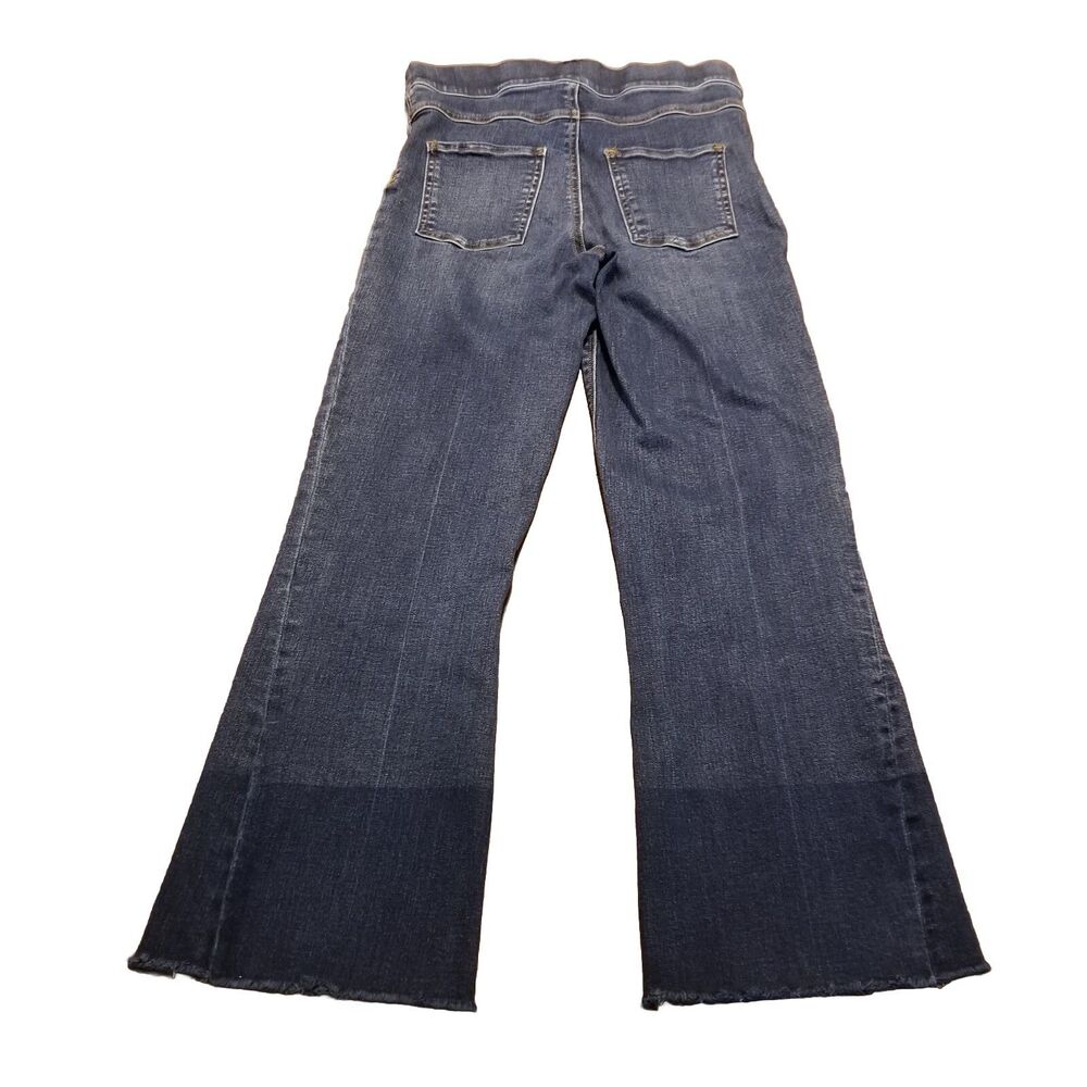 Spanx Flare Jeans Women's Size S Cropped Dipped Raw Hem Stretch (27x25.5) 20231R - Picture 3 of 7
